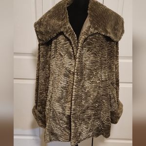 Jones New York Faux Fur Coat  Size L